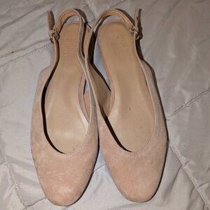 naturalizer slingback flats size 10 taupe, beige